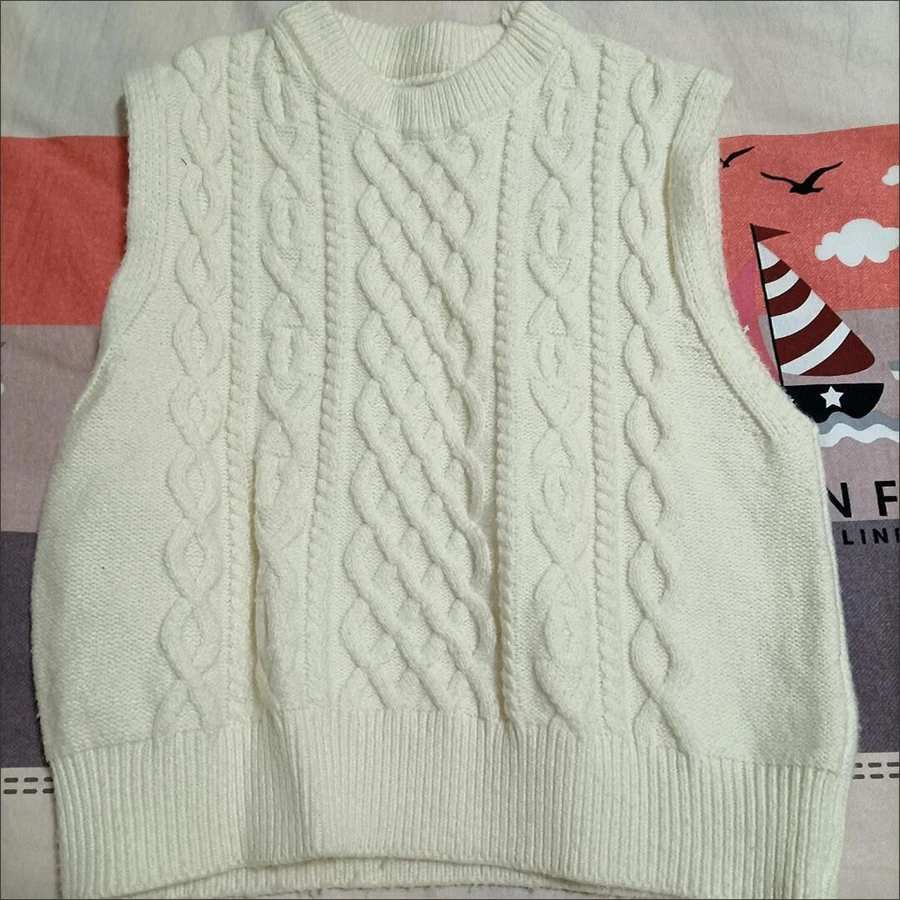 S3b835e28cd9d4e048bd3d65da07c2dd9T Spring Fall Knit Vest Soft O-neck Pullovers Solid Color Sweater Colete Basic Woman Knitwears Top Korean Sleeveless Chaleco Mujer Mallzona