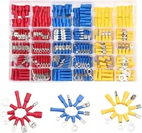 480PCS สายเคเบิลหุ้มฉนวนสายไฟ CRIMP Spade BUTT แหวนส้อมชุดแหวน Lugs รีดเทอร์มินัลชุดสารพัน 5