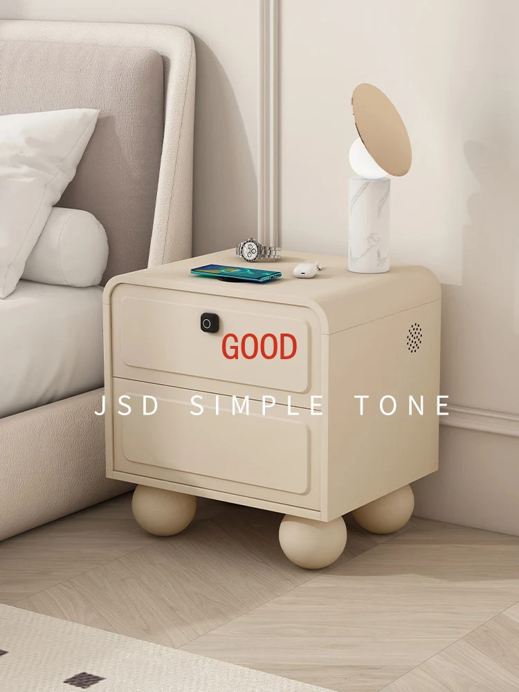 Simple tone modern minimalist all-solid wood chest of drawers children's room chest of drawers dopamine storage cabinet upright