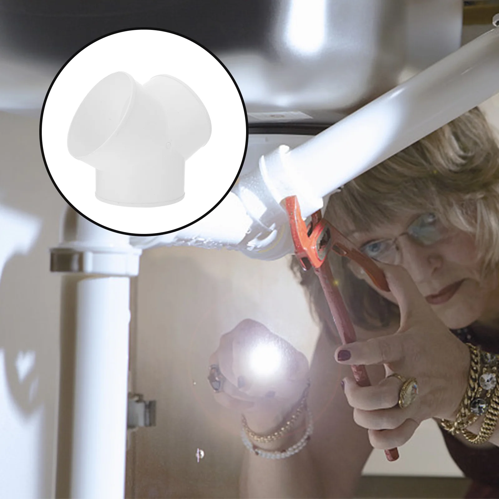 

Y-shaped Tee Connection Duct Parts for Exhaust Fan Connector Dispenser Three-Way Adapter Abs Accessories 3 Door Knob Spindle