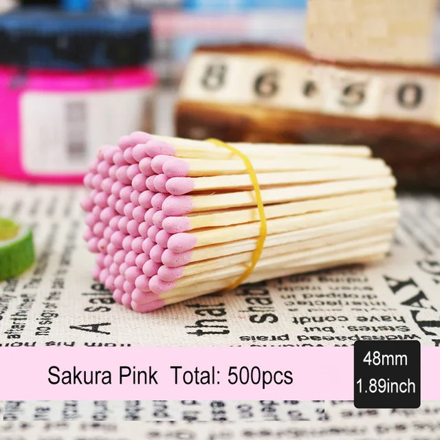 320pcs/400pcs/500pcs Bulk Match Sticks Colored MultiSpecification Pipe