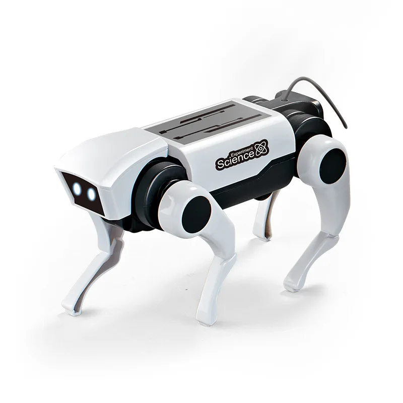 Remote Control Solar Mechanical Dog Robot Toy Interactive Educational Science Gift For Kids