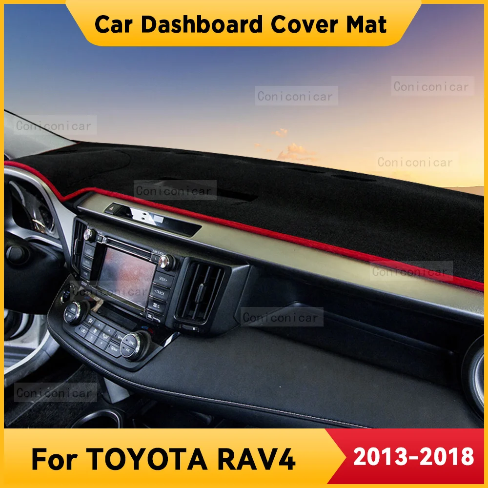 

Коврик для приборной панели автомобиля TOYOTA RAV4 2013-2018 2017, нескользящая Солнцезащитная Подушка, защитный коврик для приборной панели, аксессуары для интерьера