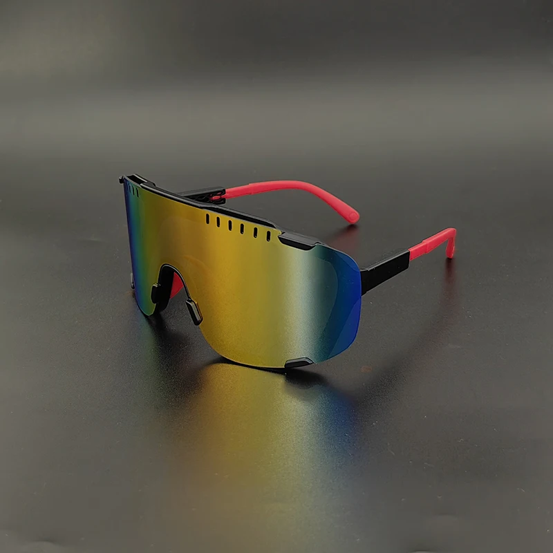 

2024 модные безободковые велосипедные солнцезащитные очки UV400, спортивные очки для бега и рыбалки, мужские дорожные велосипедные очки Fietsbril