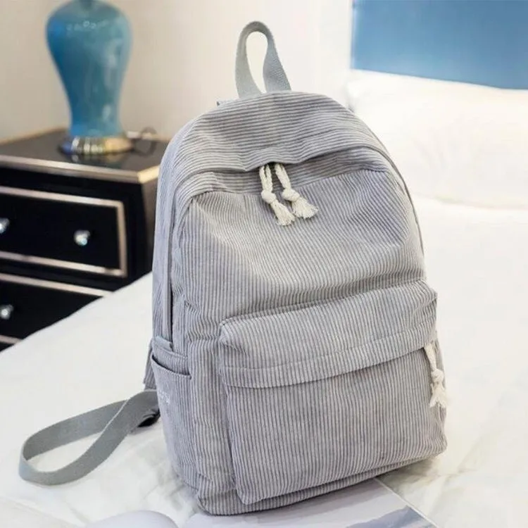 School Bag Female 2025 Korean Version Harajuku High School Student Personality Velvet College Style Backpack Female Backpack 2