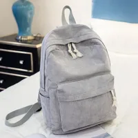 School Bag Female 2025 Korean Version Harajuku High School Student Personality Velvet College Style Backpack Female Backpack 2