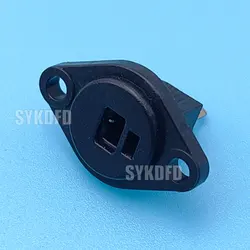 Black 2 - Pin DIN Plug with Screw Terminals - Speaker, HiFi, and Audio Signal Connector Adapter - 5PCS (Female socket)