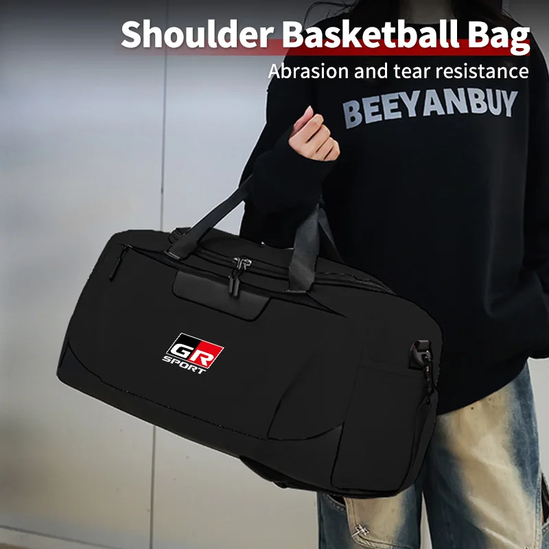 Borsa da palestra per auto, borsa sportiva di grande capacità, zaino da viaggio a tracolla per Toyota GR CHR Corolla Yaris Aygo Prius RAV4 Camry Au - Image 2