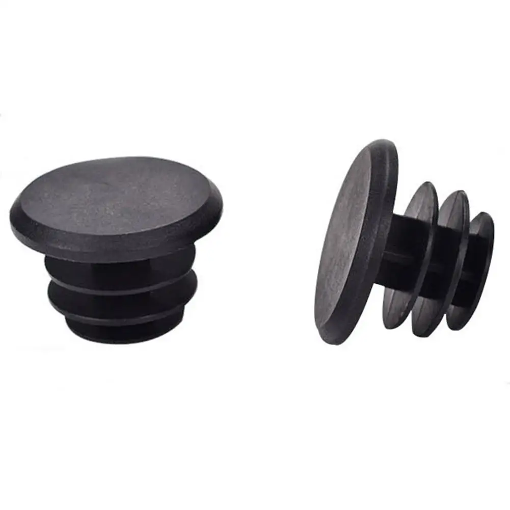 2 Pcs Mountain Bike Handlebar Bar End Grip Stoppers Plastic Soft Rubber Push-in Bicycle Replace Accessories