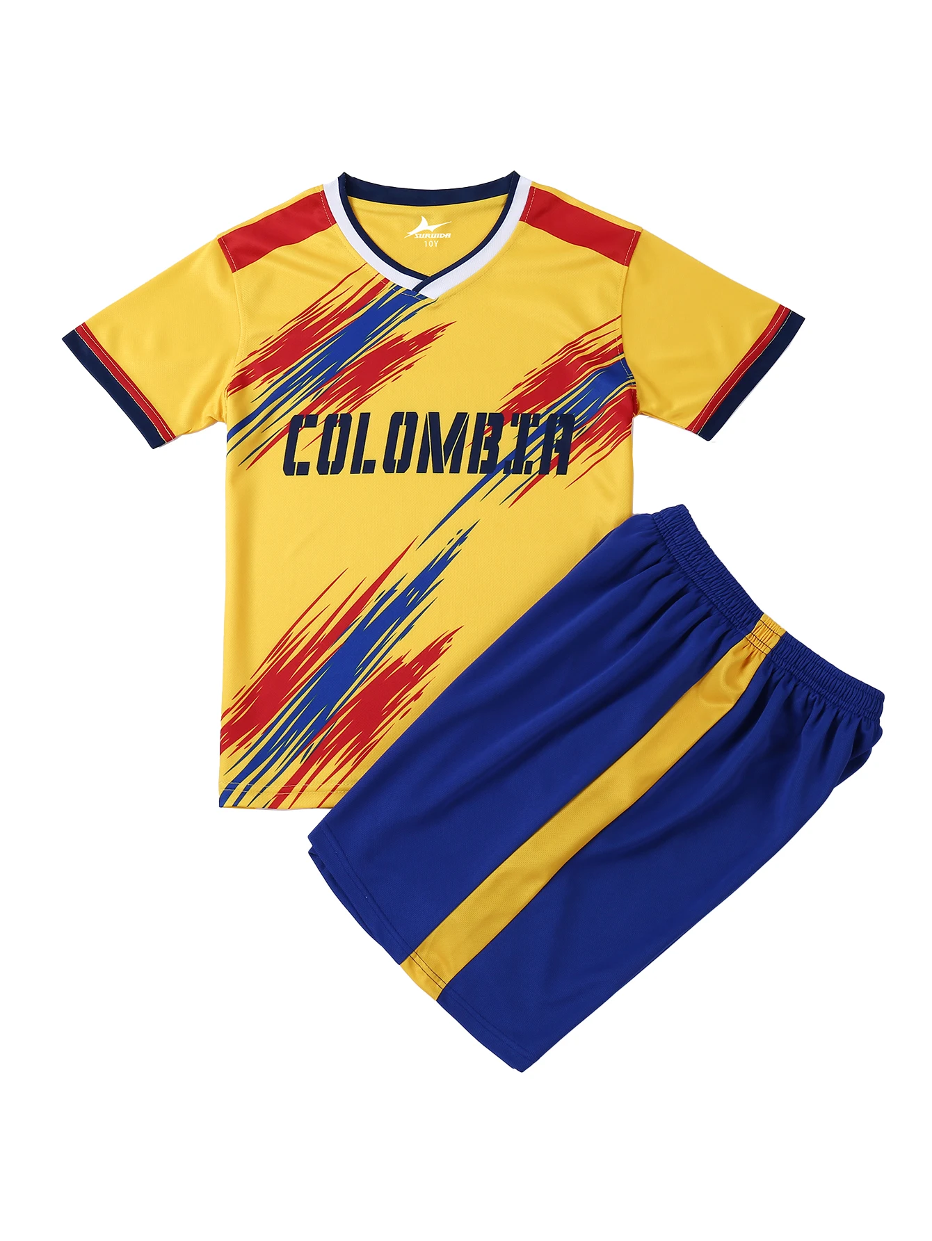 Kids Soccer Jersey Boys Girls Youth Soccer Jersey Breathable Training Shirt Suruida Colombia