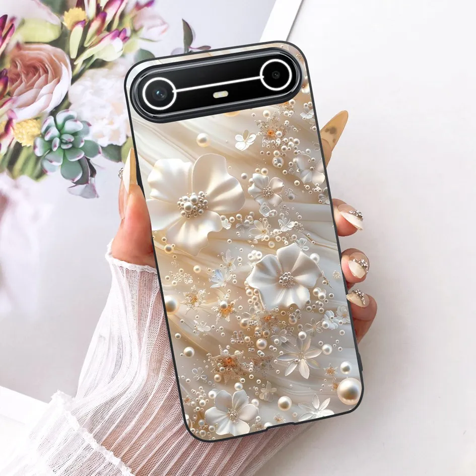 New Fashion Flower Bowknot Soft Silicone Protective Bumper Case - Slim Design