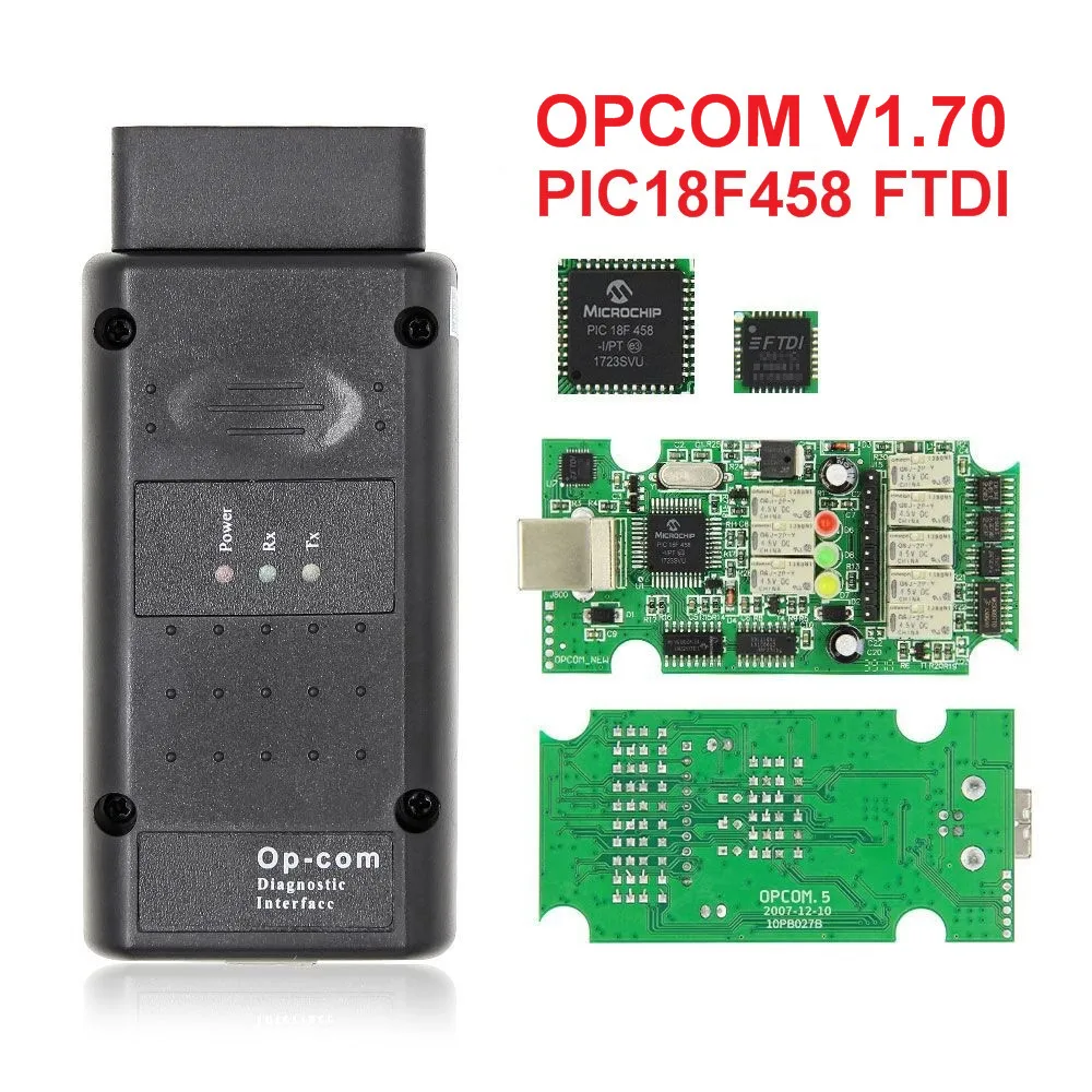 

A+++ Quality OPCOM V5 PCB Firmware V1.70 V5 OP-COM For Opel Diagnostic-tool OP COM V1.99 with Real PIC18f458 FTDI Chip