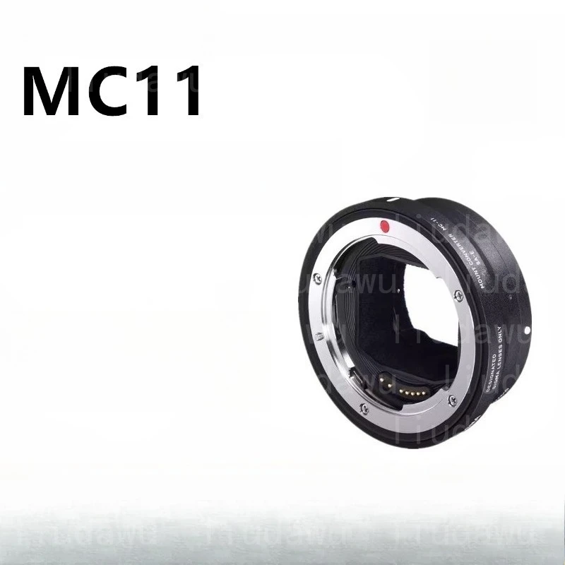  E 마운트 마이크로 싱글 바디용 시그마 MC-11 어댑터 링을 캐논 EF 마운트 렌즈 오토포커스용으로 사용합니다.