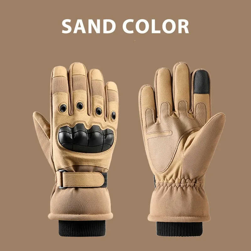 Tactical Gloves Ski Men Winter Velvet Thickened Warm Touch Screen Anti-Slip Full Finger Motorcycle Outdoor Snowboard Accessories 6