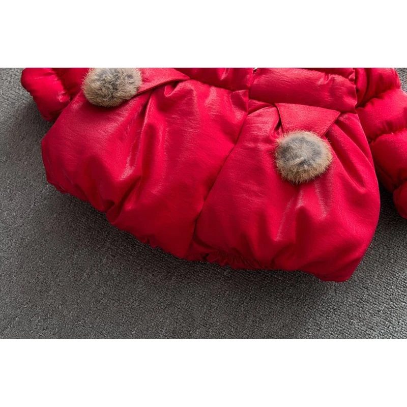 0-4 Years Baby Girls Jacket Christmas Little Princess Coats For Girls Winter Warm Hooded Outwear Children Clothing Birthday Gift