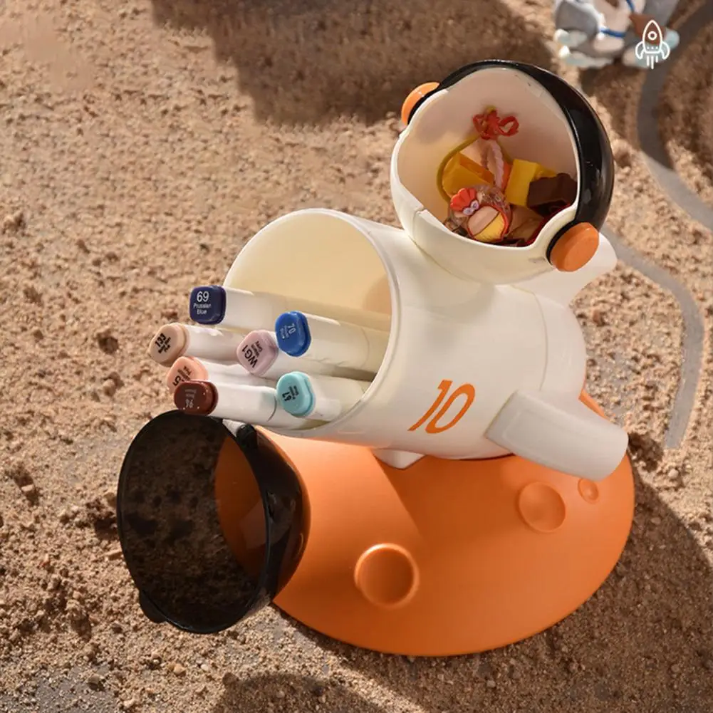 

Удобная скульптура астронавта без запаха, держатель для карандашей, легкий органайзер для ручек, экономия места, школьный аксессуар