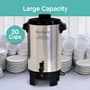 QWWest Bend 58030 Commercial Coffee Urn and Beverage Dispenser with Automatic Temperature Control,30 Cup,Polished Aluminum,Silve 4