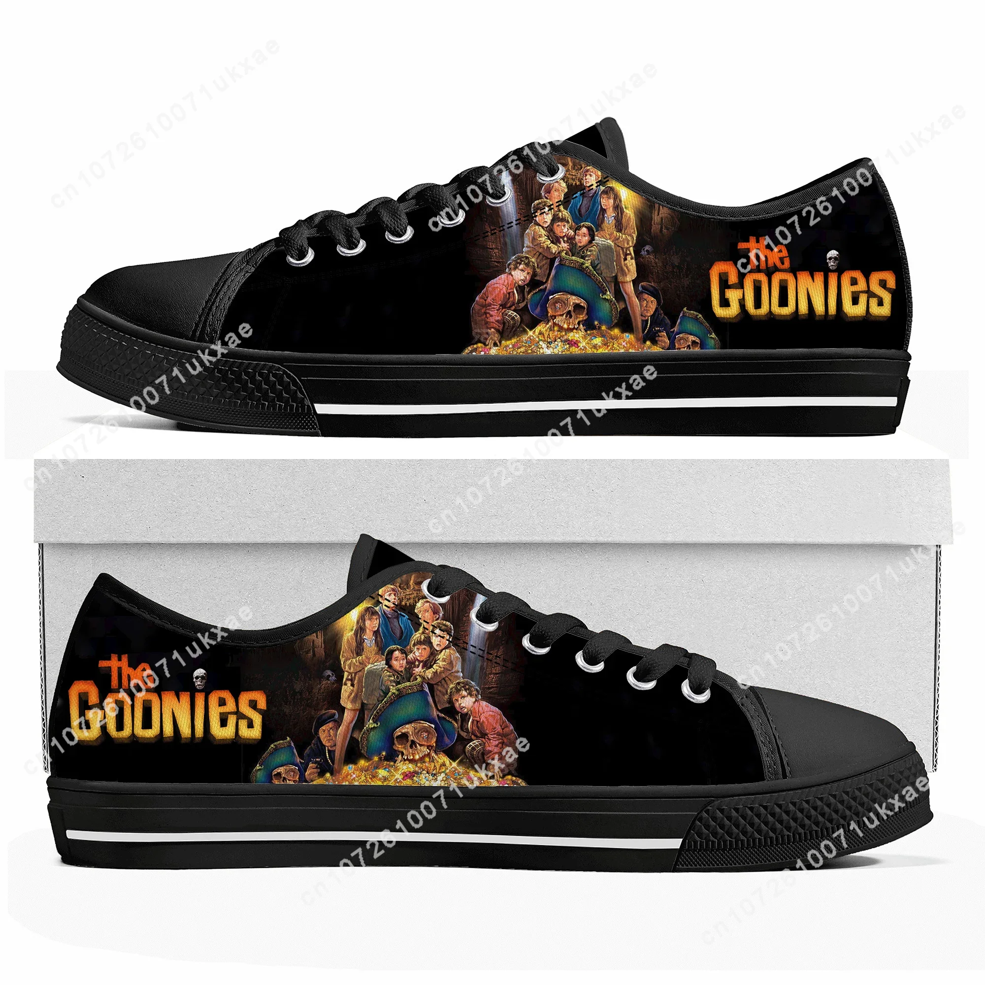 The Goonies Movie Low Top Sneakers Mens Womens Teenager Canvas High Quality Sneaker Casual Custom Made Shoes Customize DIY Shoe