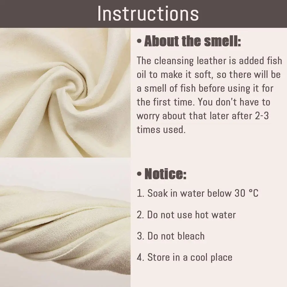Oversized Deerskin Suede Car Towel for Car Wash Glass Cleaning