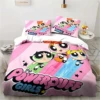 Anime Powerpuff Cute Grils Cartoon Bedding Set Duvet Cover Bed Set Quilt Cover Pillowcase Comforter king Queen Size Boys Adult 1