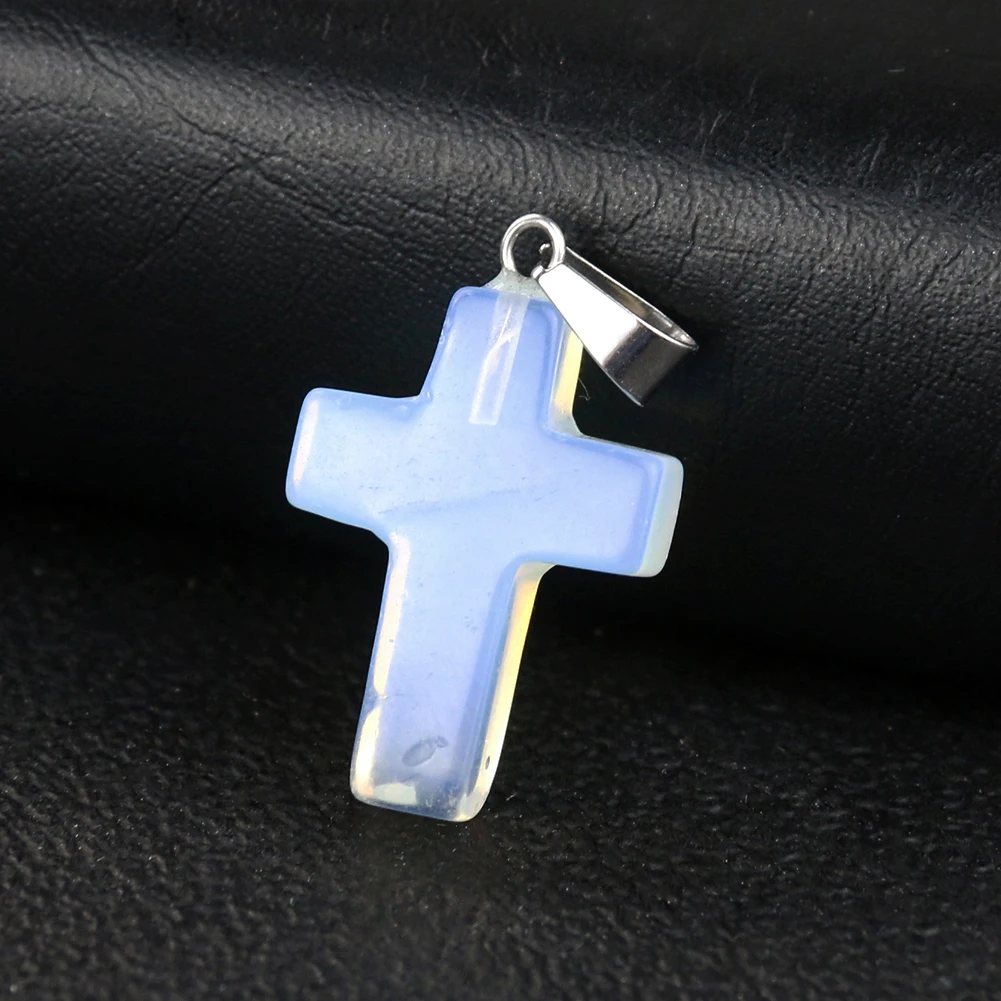 20 Pezzi Pietre Naturali Croce - Ciondoli Cristallo Quarzo Per Gioielli Fai Da Te