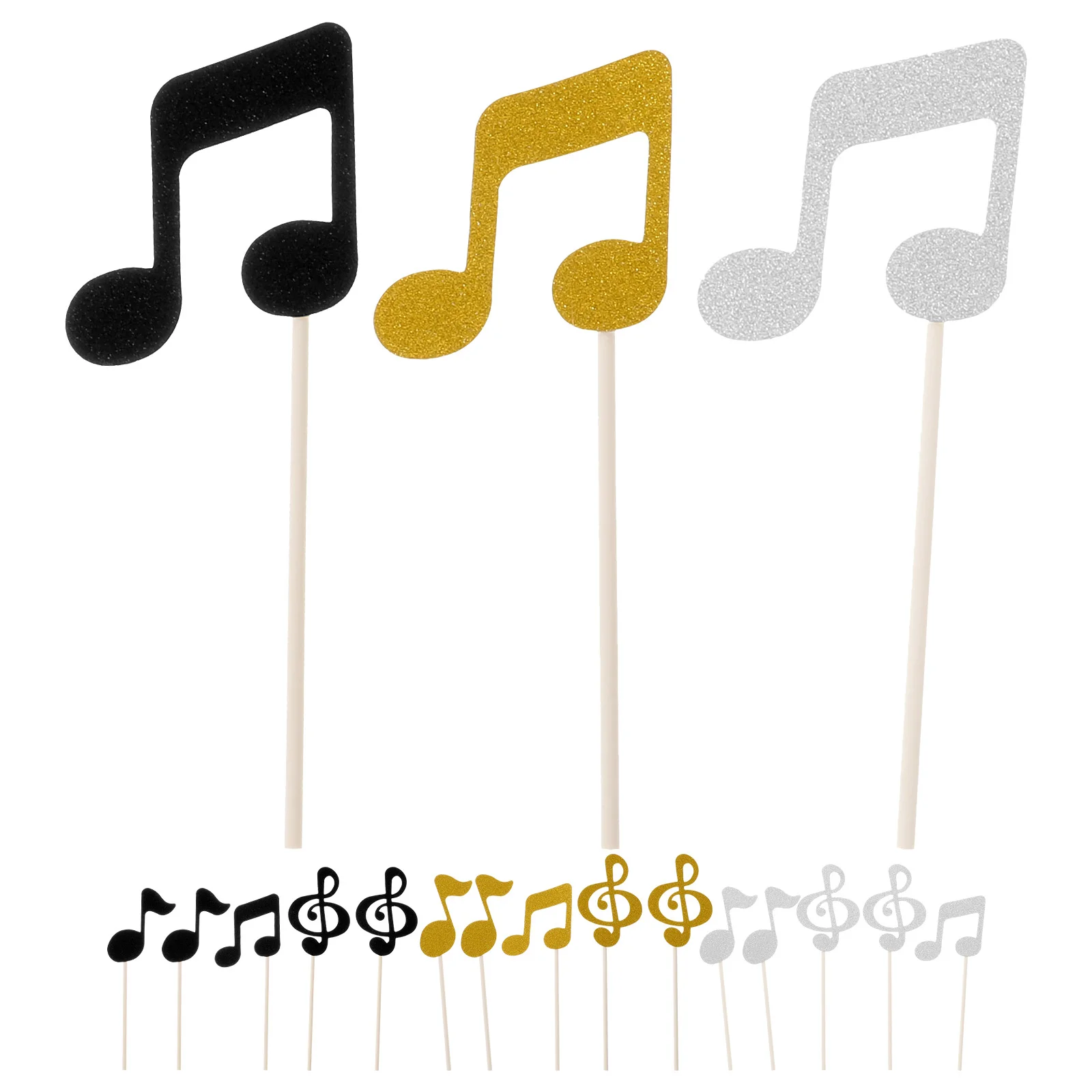 

18 PCS Cupcake Decorating Happy Birthday Decorations Picks Child Music Topper Wedding