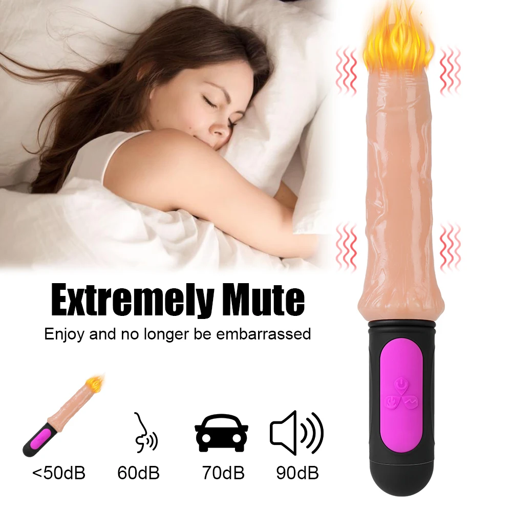 Gode ​​chauffant réaliste, vibrateur pliable, doux, énorme point G, Stimulation de l'anus, 7 vitesses, jouet sexuel pour femme_voghion.com