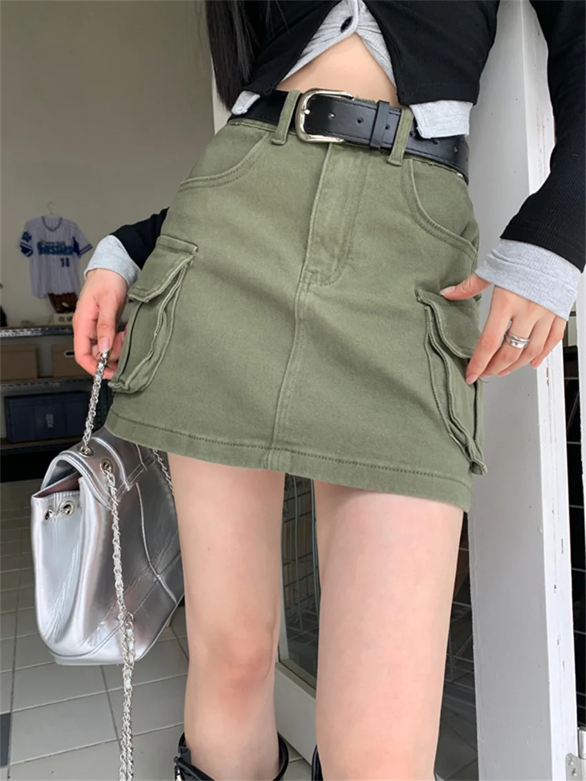 

Мини-юбка Alien Kitty Женская, зеленая, однотонная, облегающая, летняя