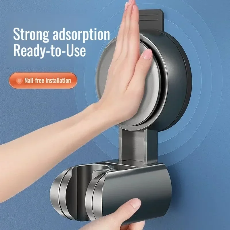 Shower Head Holder Bathroom Accessories Universal ABS Plastic Wall Shower Stand Adjustable Suction Cups Brackets Shower Head