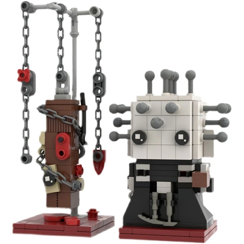 

Figures Movie Hellraiser Building Blocks Brickheadz Pinhead Men in Black Police Agent K and J Model Bricks Toys for Kids Gifts