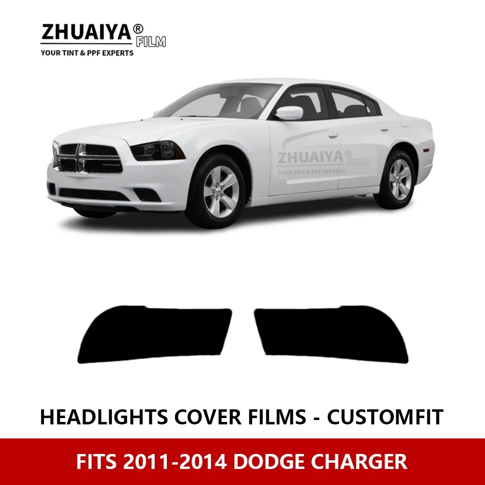 

Для DODGE CHARGER 2011-2014 Автомобильная внешняя фара против царапин PPF предварительно отрезанная Защитная пленка для ремонта автомобильные наклейки аксессуары