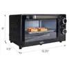 Compact 4 Slice Toaster Oven Pizza Maker 9-Inch Fits Natural Convection Bake Toast 30-Minute Timer Auto Shut-Off Stainless Steel 4
