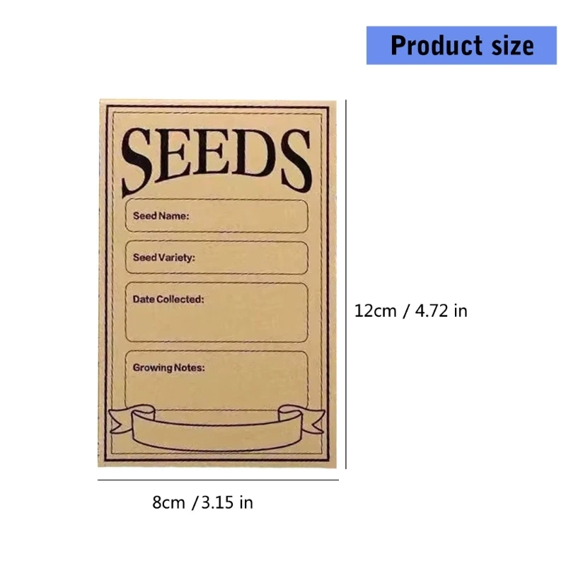 100Pcs Seed Envelopes 3x4.7Inch Seed Pocket with Preprinted Collecting Templates for Flower Vegetable