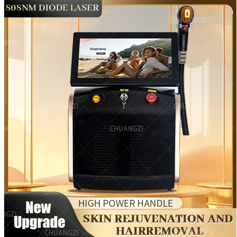 Diode Laser Hair Removal Machine 3 Wavelength 755nm 808nm 1064nm 3000W Painless Permanent Hair Removal CE 3