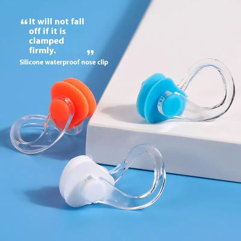Swimming nose clip earplug set silicone professional three-layer waterproof, non-slip and anti-choking nose obstruction adult sw 2