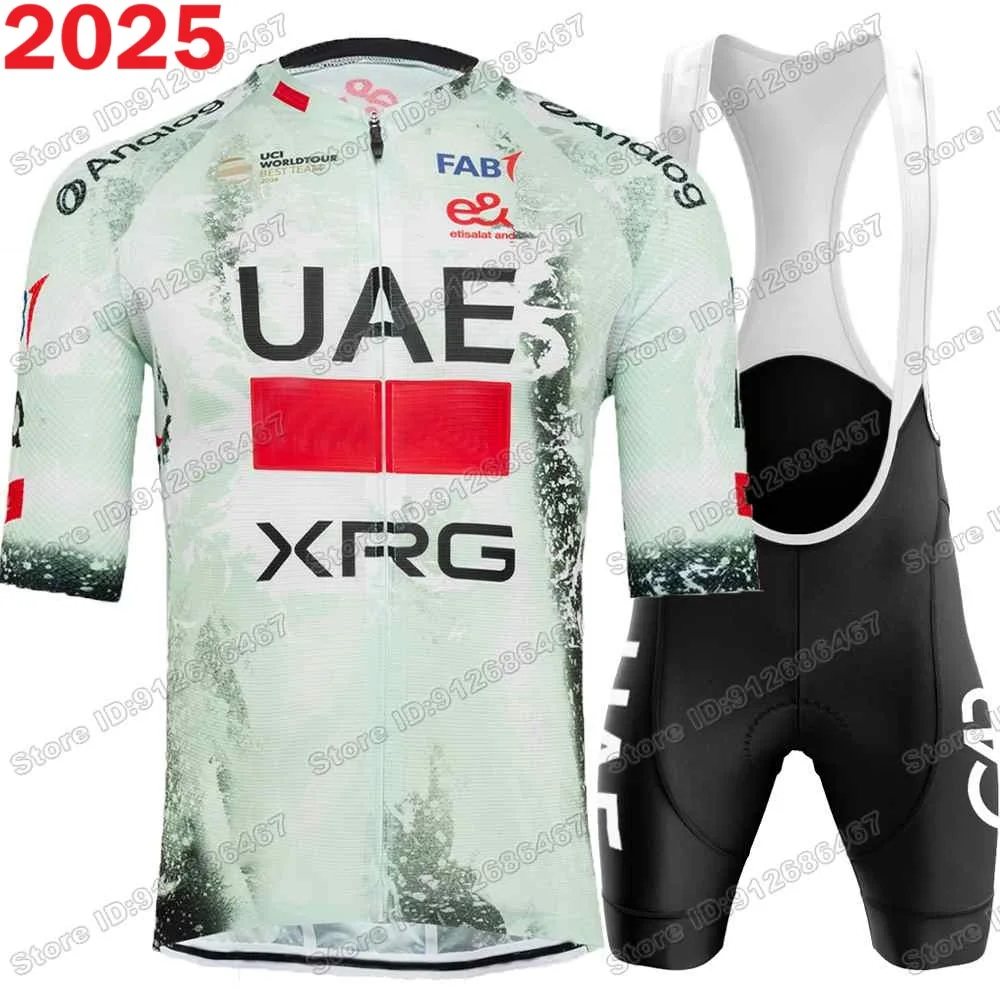 イエロー ピンク UAE チーム 2025 サイクリング ジャージ セット