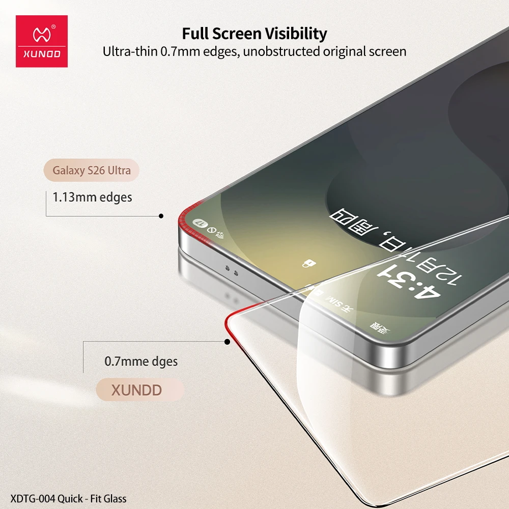 Xundd Fast Install HD Glass Screen Protector