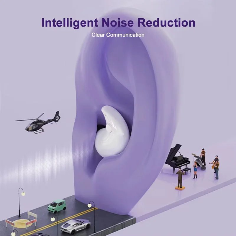 Y36 Bluetooth 5.3 Wireless Headphones TWS In-Ear Invisible Sleep Earbuds With Mic Noise Cancelling Earphones HIFI Music Headset 4