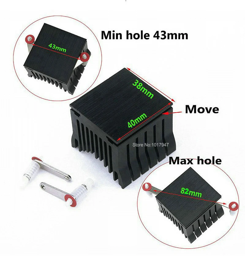 Diy Alumínio Northbridge Dissipador Cooler Motherboard Radiator w 4cm Ventilador para Computador pc Case South North Bridge Chipconjunto Cooling - Imagem 5