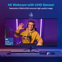 Webcam 4K Streaming Web Camera 1080P 60FPS USB Camera EMEET S600 Autofocus Living Stream Camera With Mics for Tiktok/YouTube 2
