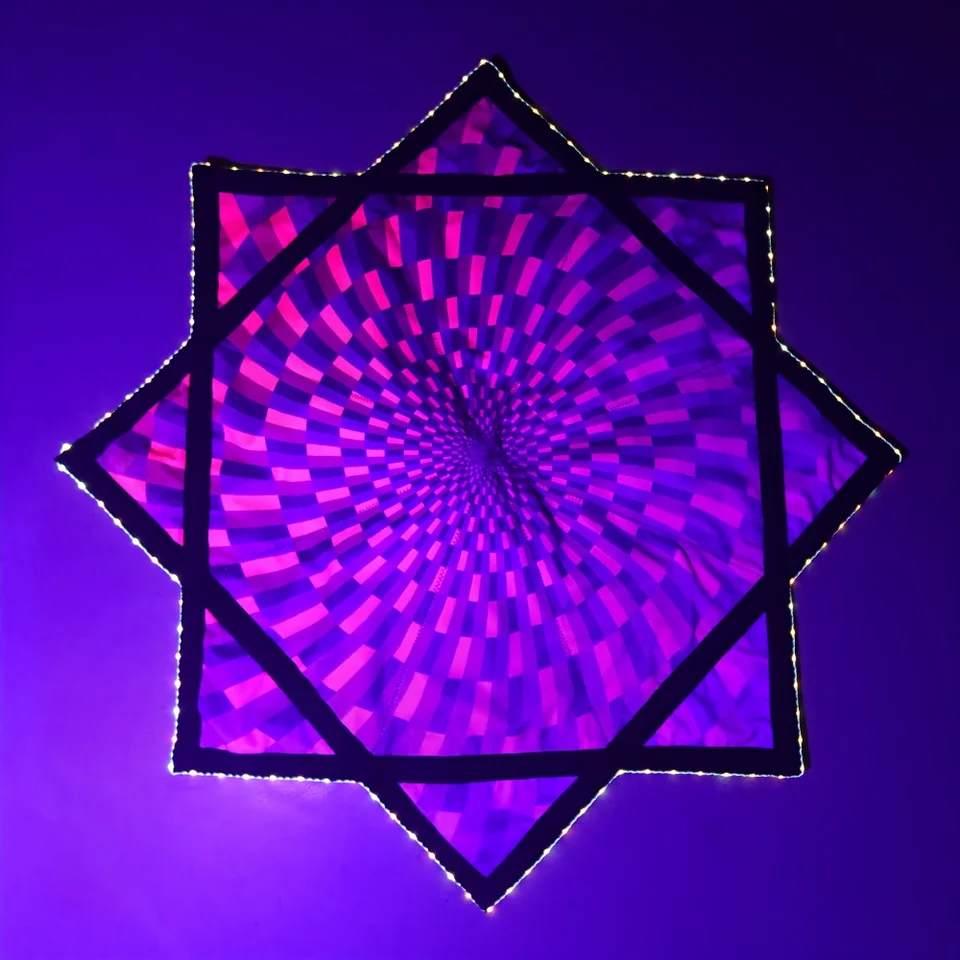 LEDdapo スター両面印刷パターン蛍光効果回転ハンカチ - AliExpress