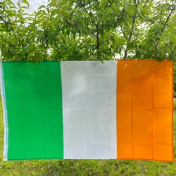 Premium Ireland National Flag Banner - 90x150cm (3x5ft) - Polyester Green White Orange - 90 x 150cm