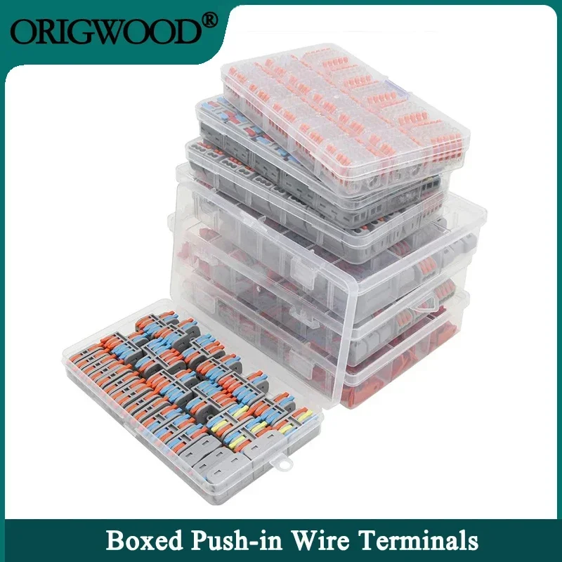 

Boxed Push-in Electrical Wire Connector Terminal For Cable Connection Block Universal Fast Wiring Cable Connectors