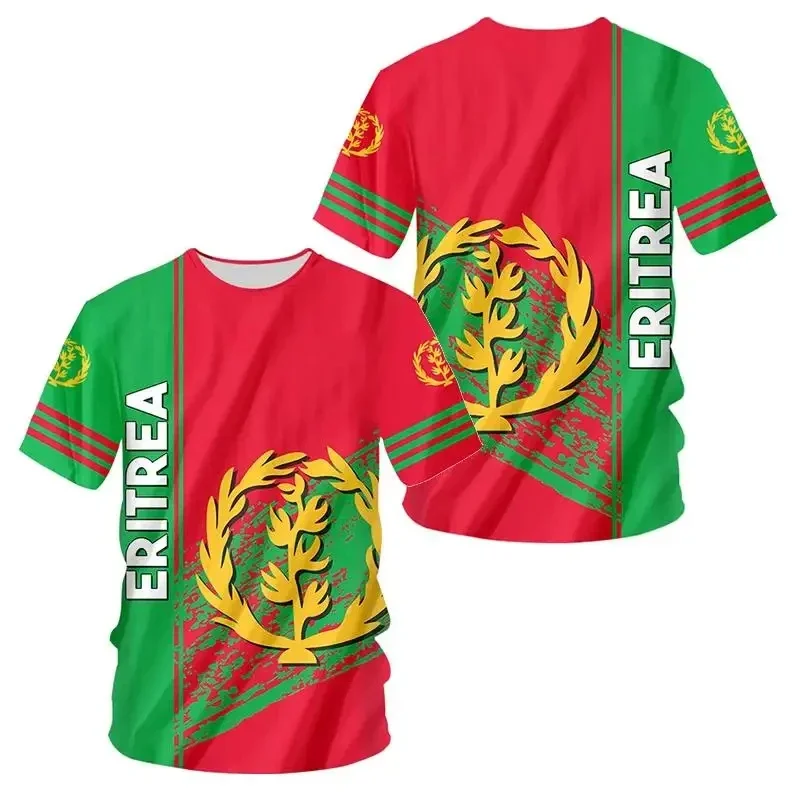 Africa Country Eritrea Flag 3D Print Lion Colorful Retro 3DPrint MenWomen Summer Casual Funny Short Sleeves T-Shirts Kid Tee Top 5