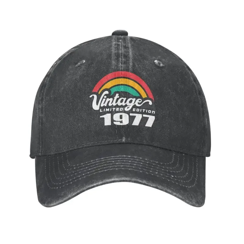 

Classic Unisex Cotton Vintage Birthday Gift Retro 1977 Limited Edition Baseball Cap Adult Adjustable Dad Hat Women Men Hip Hop