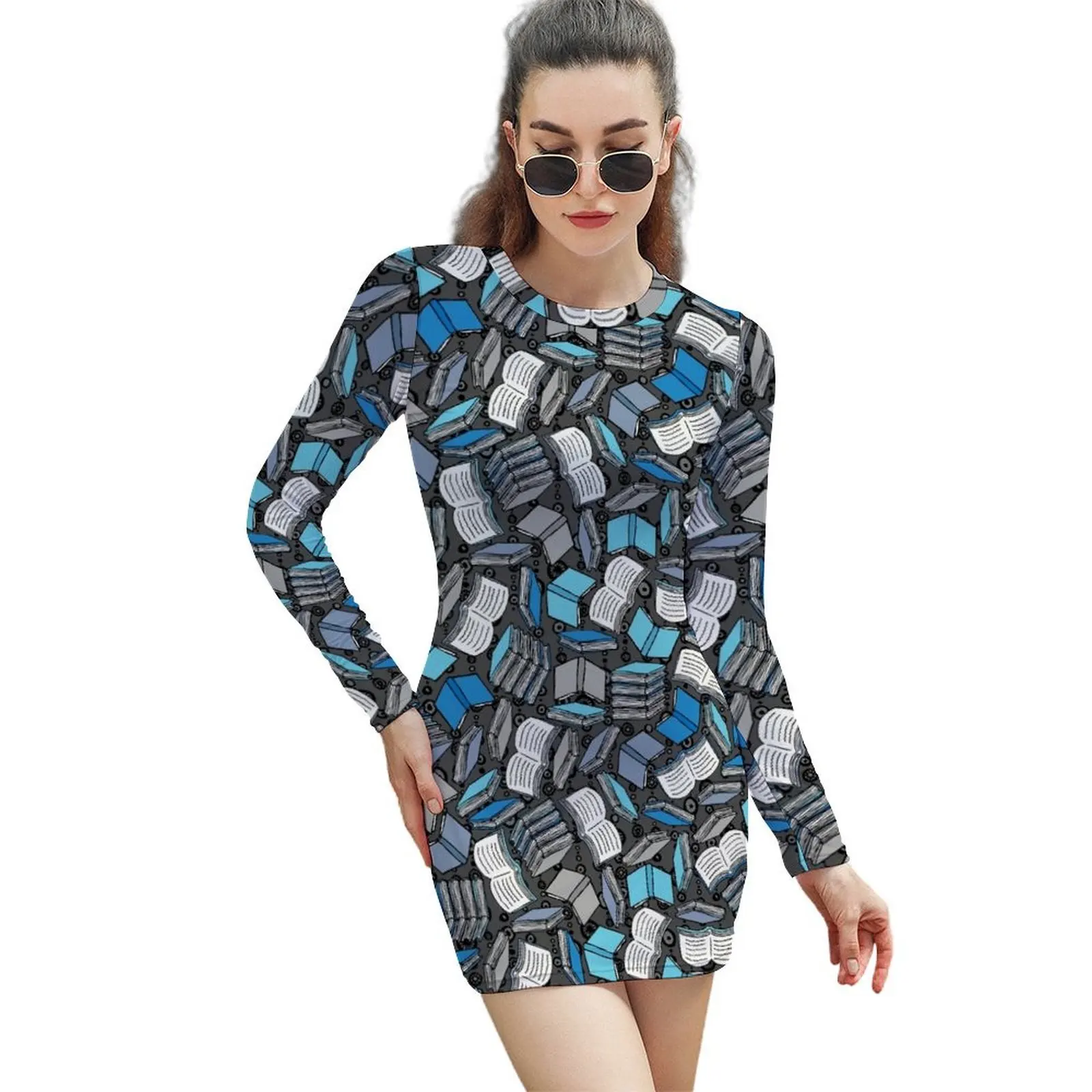 So Many Books... Long-Sleeved Sheath Dress Party dresses luxury evening dresses 2024 Female clothing