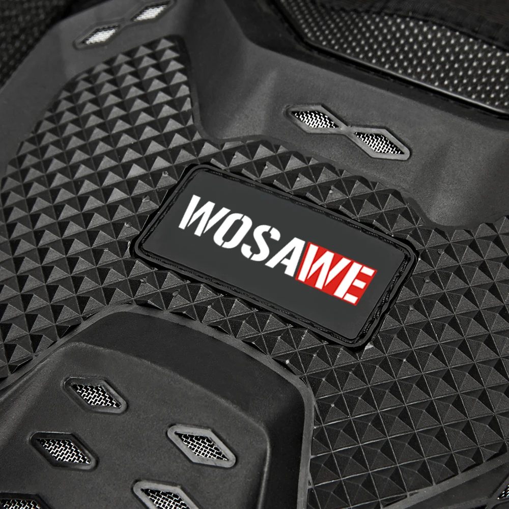WOSAWE Unisex Motorcycle Armor Jacket Motocross Armor Vest Chest Shoulder Hand Joint Protection Spine Chest Gear