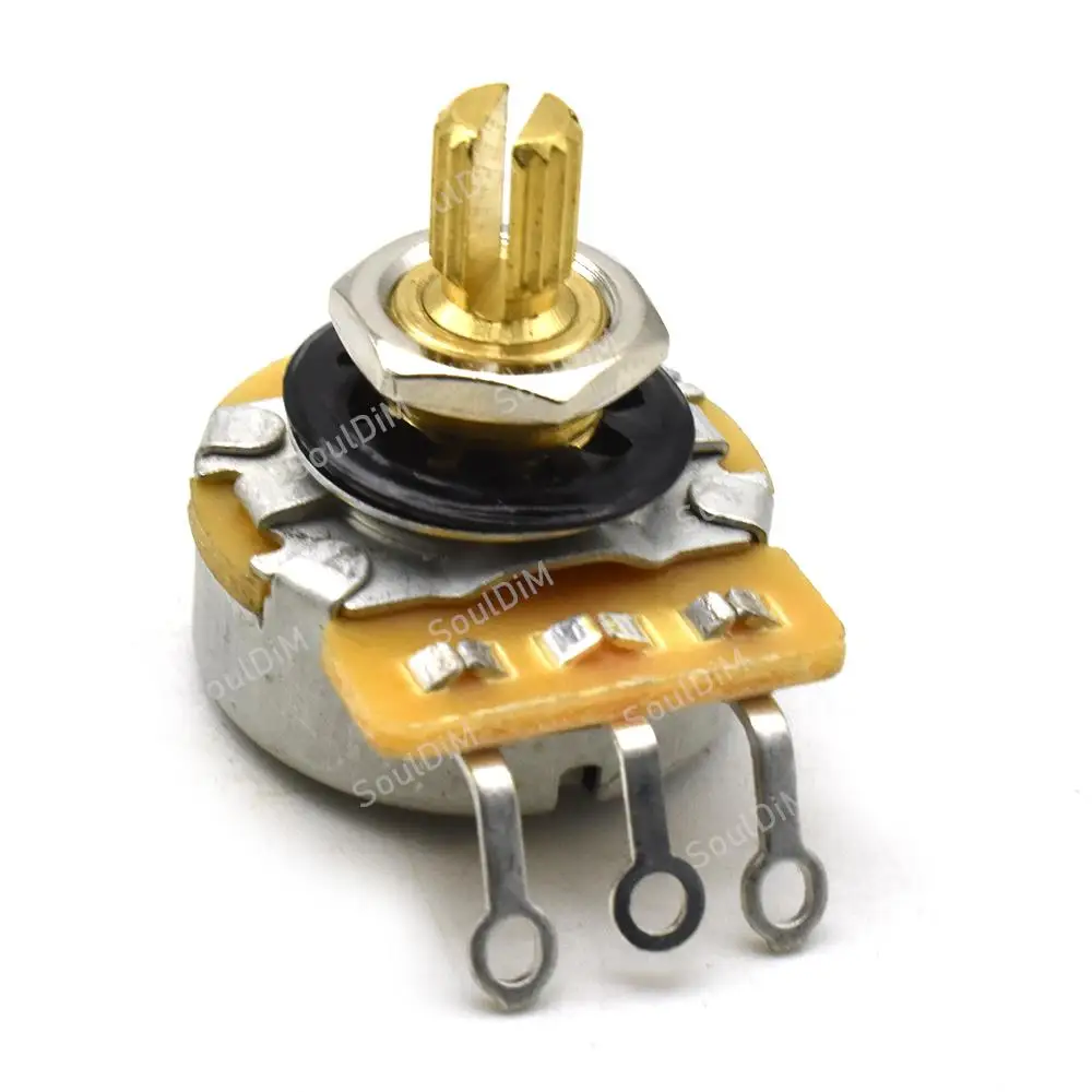 Guitar Pots 1pcs Pure Brass Shaft Log A500K A250K B500K B250K Volume Tone Potentiometers for Electric Guitars