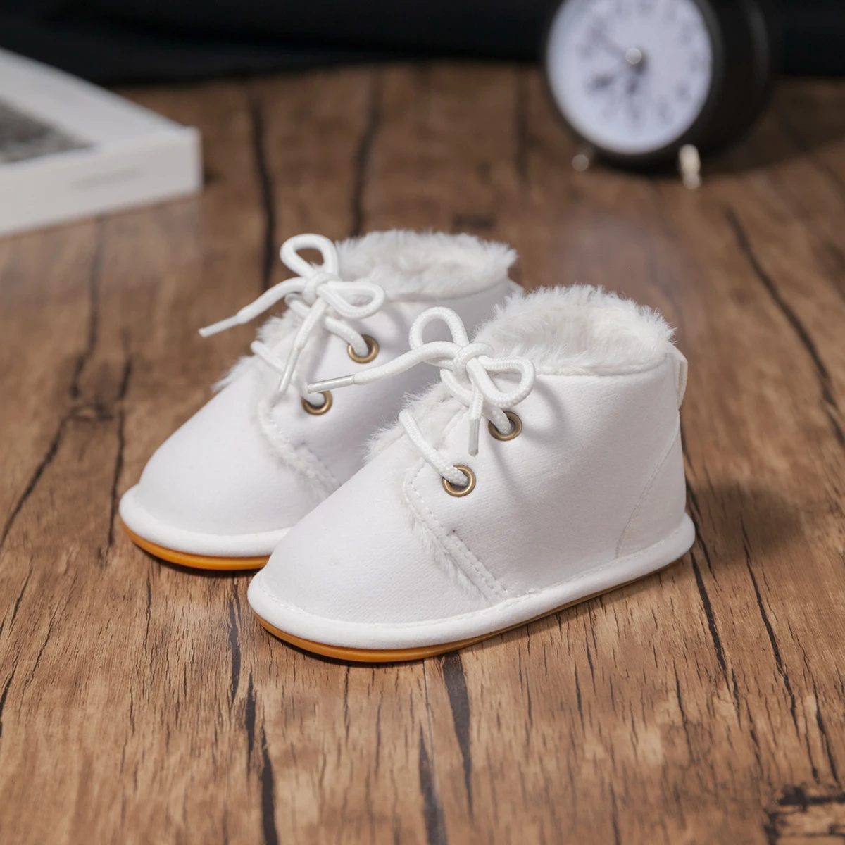 KIDSUN Winter Baby Snow Booties Warm Infant Boy Girl Toddler Shoes Rubber Sole Anti-slip Soft Newborn First Walkers Crib Shoes 3