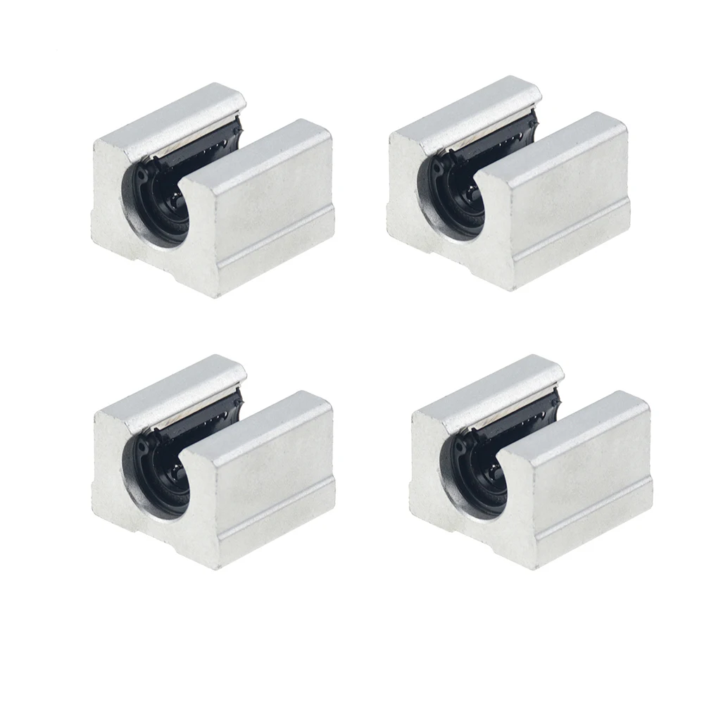 4 pcs SBR12UU SBR12 SBR20UULinear Bearing 12mmOpen Linear Bearing Slide block 2mm parts linear slide for 12mm linear guide SBR12